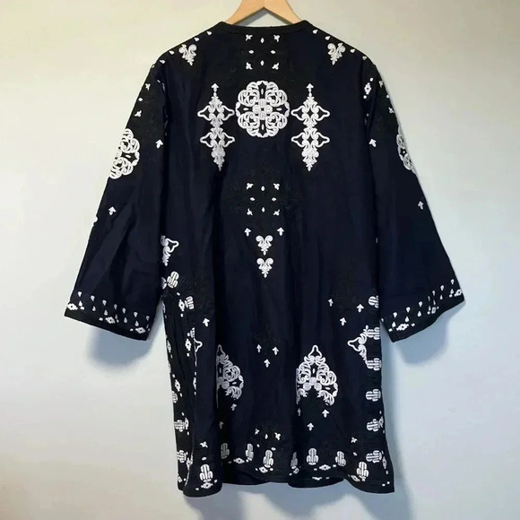 Kobi Halperin navy black white embroidered embroidery kimono style jacket - Picture 8 of 8